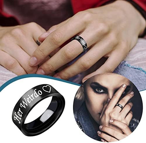2023 טבעת פלדה פשוטה פשוטה טבעת טבעת נשים מצוירת תכשיטים חמודים תכשיטים מגניבים