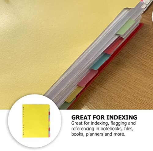 12 יחידות אינדקס חורים מסמך אביזרי צבעוני קטגוריה מתכון עבור נייר מחברת מסווג חוצצים-חורים קלסרים כרטיסיות כרטיסי עם תוויות