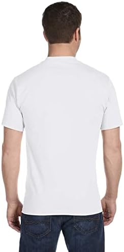 Hanes משקל כבד חולצת טריקו כותנה של ComfortSoft, לבן, XL