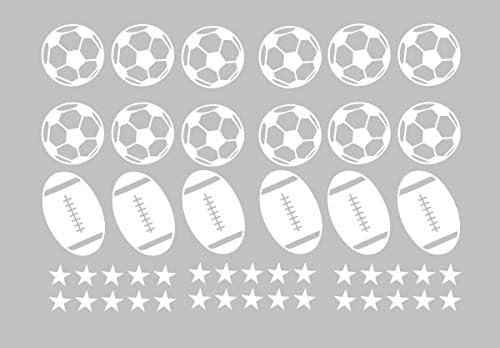 כדורגל רוגבי כדורגל כדורגל כוכבים מדבקות קיר חדרי בני מדבקות קיר ויניל גיליון בדוגמת קישוט מג008