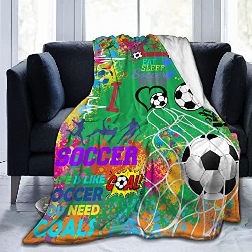 שמיכת כדורגל של ג'סוטוט - שמיכות כדורגל מתנות כדורגל לגברים שמיכת כדורגל מפוארת לספה ספה ספה עיצוב הבית 40 x50