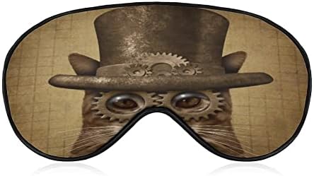אדים פאנק גראנג 'חתול ישן מסכת עיניים מכסה עיניים חמוד כיסוי עם רצועה מתכווננת לנשים לילה גברים
