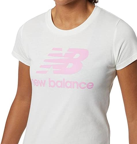 חדש איזון נשים של יסודות מוערמים לוגו קצר שרוול 19