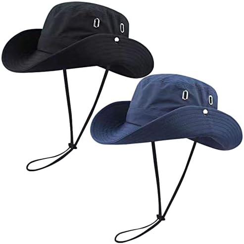 2 חבילות כובעי שמש גברים נשים גדולות שופעות גדולות כובע דלי טיולים כובע מתכוונן גינה חיצונית UV ספארי כובעי SUNHAT