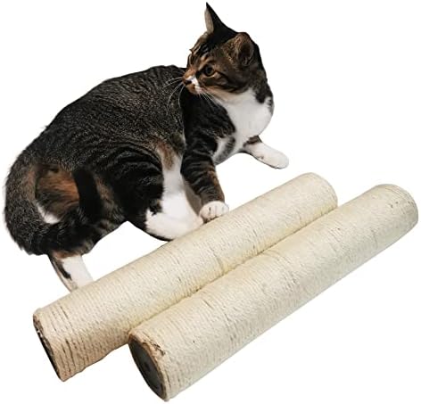 2-חבילה 15.75/40 ס מ גבוה טבעי סיסל חילוף חתול גרוד החלפה 2.75 & 34; קוטר. עבור חתול עץ גרדן חבל גרדן הודעות