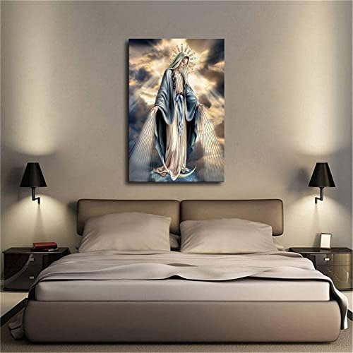 מרים הבתולה, פוסטר אם אלוהים ותמונת אמנות קיר מודרנית פוסטר עיצוב חדר שינה מודרני