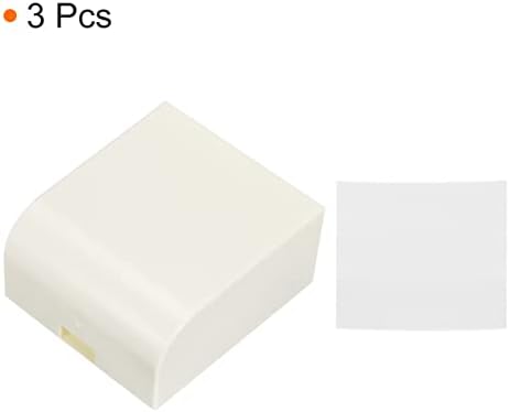 מחזיק שלט רחוק של פטיקיל, 3 חבילות אורך 3.5 אינץ 'מארגן קיר רכוב קופסת אחסון ללא חור עם דבק למשרד ביתי, לבן