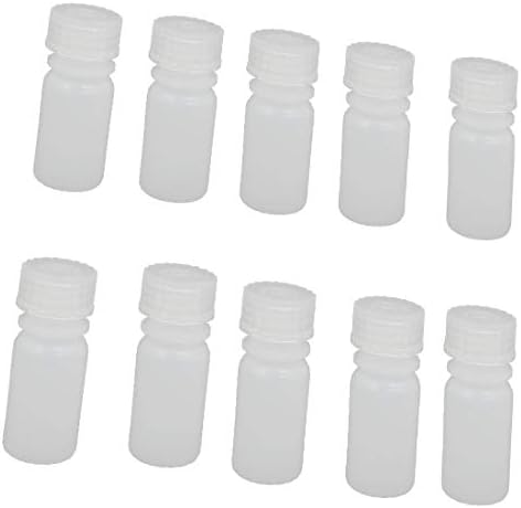 X-DREE 4ML HDPE מכסה בורג פלסטיק כובע בורג רחב ריאגנטים לבקבוק אחסון בקבוק ברורה 10 יחידות (BOTTIGLIA DI