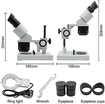 SDGH 10X-20X-30X-40X מיקרוסקופ סטריאו משקפת מואר מיקרוסקופ תעשייתי מואר עם עיניים לבדיקת PCB לתיקון שעונים