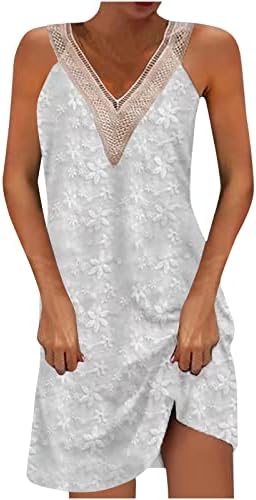 שמלת קיץ ג'נרית לנשים 2023 ליידי אופנה קיץ מזדמן V-Nect Coloor Camis שמלת קמיס