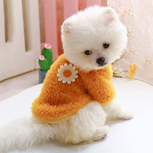 סוודר כלבים Honprad בגודל גדול כלב סוודרים סוודר סוודר חיננית פרחי צוואר סגנון עגול קטן לבגדי חיות מחמד בגדים כלבים בגדים