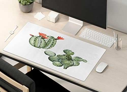 כרית עכבר מחשב של אמבסון קקטוס, ציור צבעי מים עיצוב נושאים אמנות בוטנית פרחים פורחים, מלבן ללא החלקה גומי עכבר