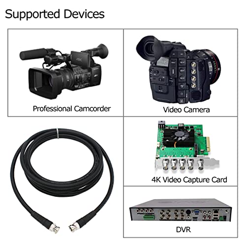 SDTNOVA 12G 4K HD SDI BNC כבל RG59 75 אוהם, תומך ב- HD-SDI/3G-SDI ， SDI כבל וידאו