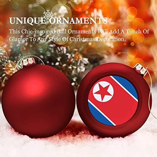 קישוט כדור חג המולד של צפון קוריאה, דגל מדינות, קישוטי כדור דגל צפון קוריאה תלויים מזכרת לחג המולד יום הולדת יום הולדת