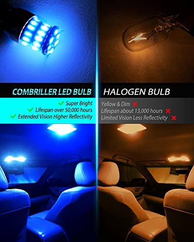 Combriller 3157 נורת LED עם החלפת מקרן לאורות הפוך LED פונה איתות זנב בלם תאורה חניה 194 נורת LED שגיאה כחולה בחינם 168 נורת