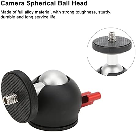 01 02 015 MINI METAT FARTOD BALL HEAD, מצלמה ניידת ראש כדור כדור כדורי מתכוונן קומפקטי קל משקל לצילום וידאו