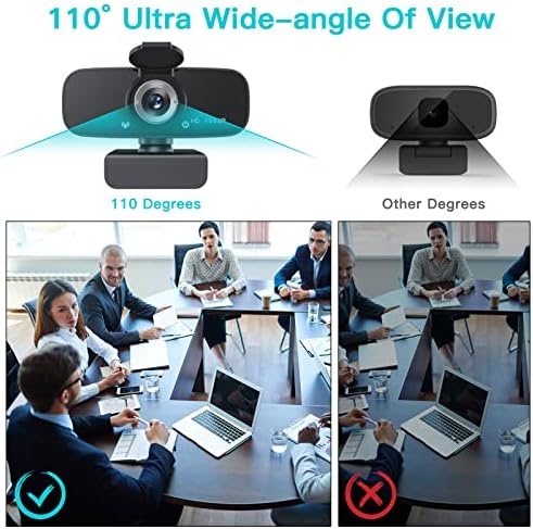 Argmao 1080p HD מצלמת רשת עם מיקרופון לשולחן העבודה, מצלמת מחשב USB עם עטיפת מצלמת רשת ומצלמת אינטרנט, מצלמת