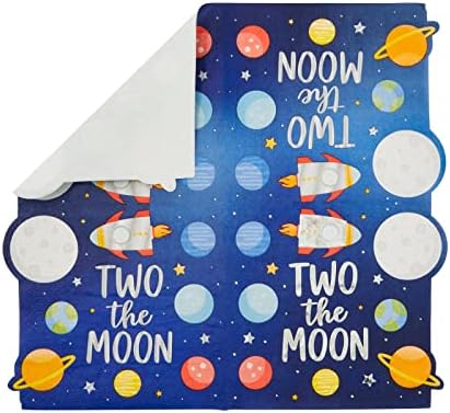 50 חבילה שתיים מפיות הירח לקישוטי יום הולדת שנייה לבנים, ציוד למסיבות גלקסי