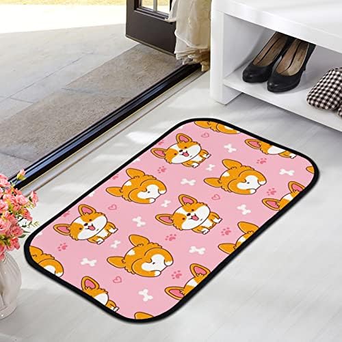 שטיח דלת אמבטיה רך וואנטסו שטיח חמוד כלב קורגי שמח ללא החלקה מחצלות כניסה