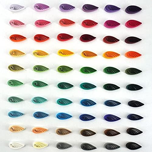 JUYA רצועות רצועות נייר צבעוני יחיד סט 60 צבעים באורך 39 סמ צבע אחד 100 רצועות לרוחב נייר אריזה 3 ממ