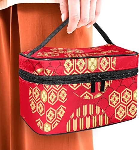 תיק איפור דפוסים מסורתי יפני תיק איפור נסיעות לנשים שקית קוסמטיקה תיק אחסון תיק אחסון