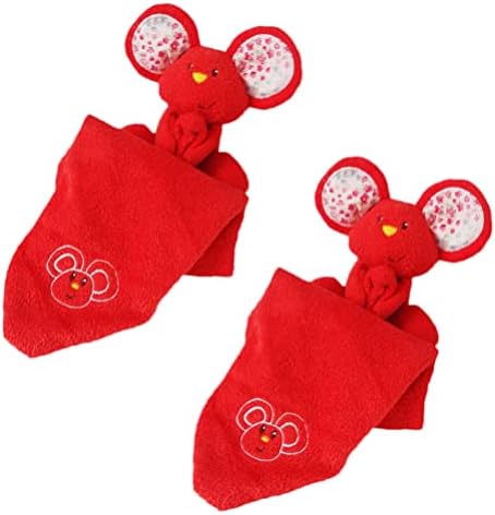 Kisangel 2 pcs שמיכת אבטחת עכברוש רכה תינוקות רכה מפייס שמיכות שמיכה חושית מרגיעה תינוקת מנחמת צעצוע בובה לנערים