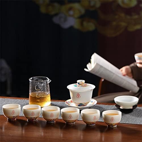 Genigw Kungfu Sancai Tea Set Home Home Brewer Brewer קערת תה סט תה תה