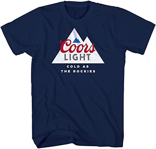 חולצת אור של Coors Mens Miller קרה כמו חולצת הלוגו של רוקי בירה