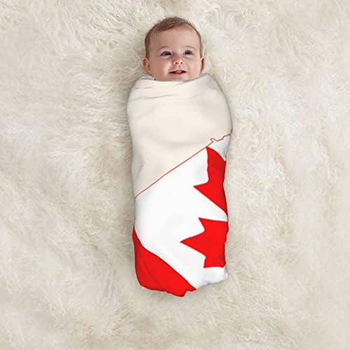 מפת ארהב דגל קנדי ​​שמיכה לתינוק מקבלת שמיכה לעטיפת כיסוי חוט -יילוד של תינוקות