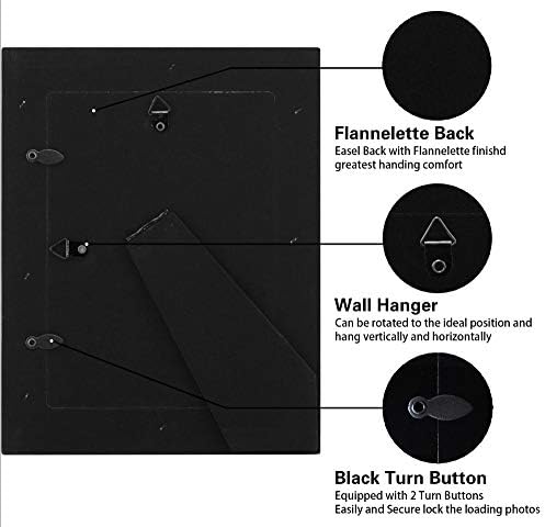 Anozie 5x7 מסגרות תמונה מסגרת תמונה עיצובית אלגנטית סט עם HD זכוכית אמיתית לתצוגת הרכבה או קיר