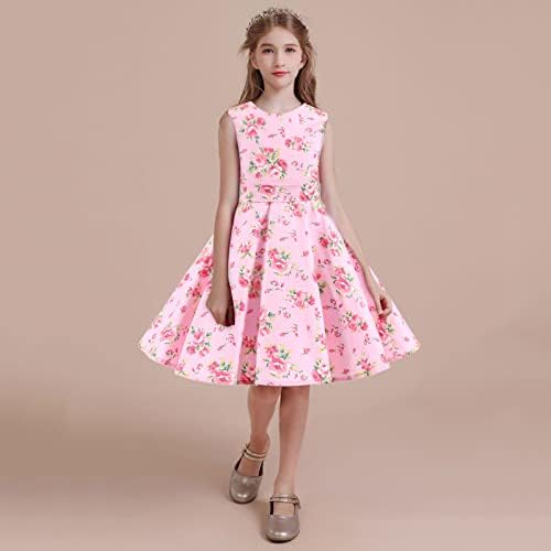 תלבושות נוחות מסיבות שמלת שמלת שמלת שרוולים נקודות לילדים הדפס ילדים פרחוניים ילדות בגדי נסיכה בנות שמלות בנות