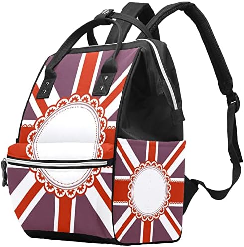 רטרו בריטניה דגל בריטי קריאייטיב תיק חיתול רטרו תרמיל תרמיל תינוקות החלפת תיקים מרובי פונקציה תיק נסיעות גדול