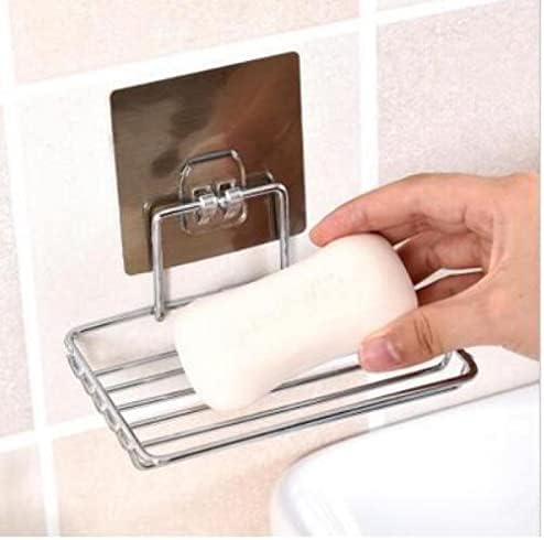 כוס יניקה שכבה כפולה של AOOF 1 ללא אגרוף קופסת סבון אמבטיה מתלה סבון קיר אמבטיה הרכבה