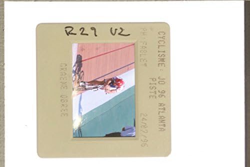 תצלום שקופיות של רכיבה על גראם אוברי באופניים באולימפיאדה, 1996.