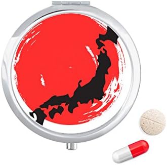 שחור מפת מופשט יפן גלולת מקרה כיס רפואת אחסון תיבת מיכל מתקן