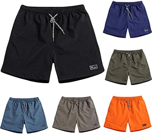 מכנסי חאקי קצרים לגברים מכנסיים קצרים בוקסר צבע אדמה בגד ים מכנסיים אתלטיים תחתוני כושר מכנסי טרנינג מ-5