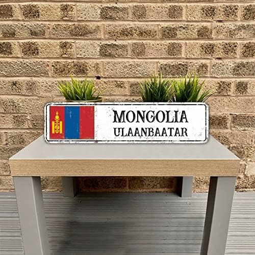דגל מונגוליה שלט רחוב המותאם אישית את עירך הדקורטיבית שלט וול סטריט שלט בעיר מולדת מונגוליה לבר דיינר פאב פאב תפאורה
