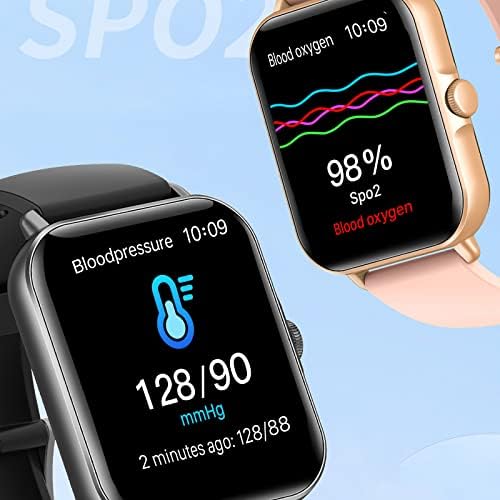 שעונים חכמים לנשים וגברים, IPS 1.7 אינץ 'מגע עם מסך מלא ניטור מרחוק צילום מרחוק, שעון חכם לאייפון אנדרואיד