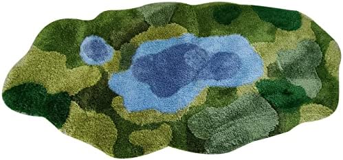 ירוק מוס שטיח גדול במיוחד אמבטיה שטיח רך מיקרופייבר ספיגת מים החלקה גיבוי מקלחת רגל רצפת מחצלת רך שאגי אזור שטיח