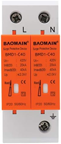 מכשיר מפסק הגנה על מתח Baomain מעצר BMD1-C40 מעצר לבן 1p+n 20-40ka 420V