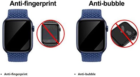 ANBOBO 2 Pack Apple Watch Series SE/6/5/4 מגן מסך 44 ממ, מגן מסך זכוכית מחוסמת 44 ממ, תלת מימד ללא בועה תלת מימד