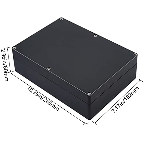 Otdorpatio Box Box ABS פלסטיק קופסאות חשמל שחורות IP65 עמיד למים DIY DIY Electronic צומת אלקטרוני מארז כוח 7.87 x4.72
