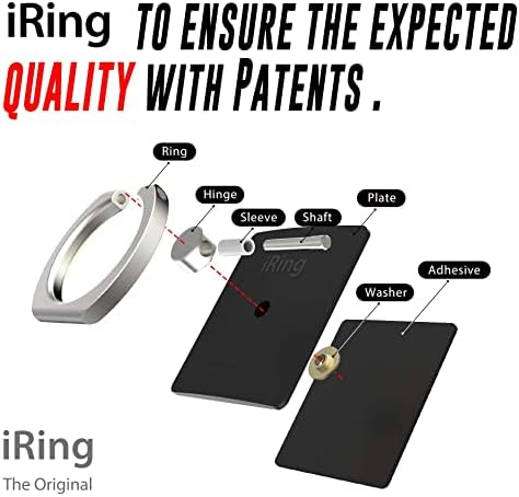 Iring מקורי, מיוצר בקוריאה, מחזיק טבעת טלפון, מעמד אחיזת טלפון סלולרי, תואם לאייפון, גלקסיה וסמארטפונים אחרים