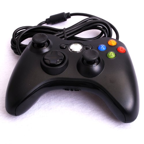 WANTMALL BLACK WIRIND WIRED CONTRECER PAD GAME CORTER עבור XBOX 360 PC