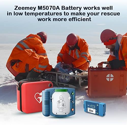 Zeemey M5070A סוללה סוללה סוללה סוללה AED החלפת סוללה ל- AED Defibrillator 9V 4.2ah קיבולת גבוהה קלה לשימוש