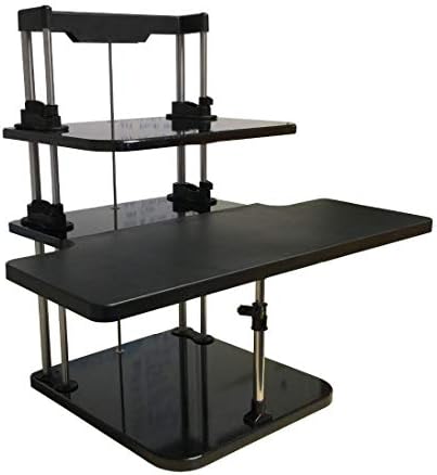 לשבת / מעמד שולחן משכים שלוש רמת גובה מתכוונן קל משקל עומד שולחן מחשב נייד נייד / מחשב לוח/צג מחזיק מעמד
