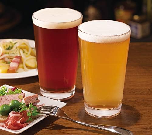 זכוכית טויו סאסאקי זכוכית בירה 02108,זכוכית בירה מלאכה,, מדיח כלים בטוח, תוצרת יפן, בערך. 9.2 פל עוז, חבילה של 60