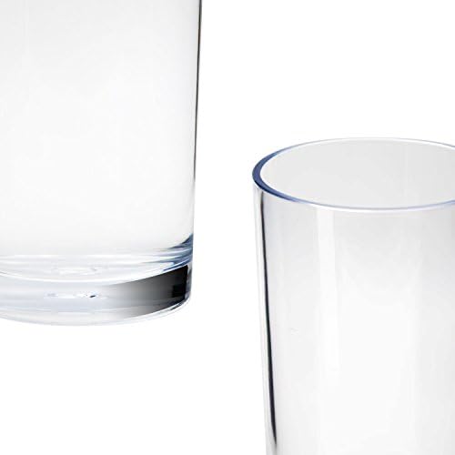 צעיר 8 מארז פלסטיק מים כוס, פלסטיק משקפיים, לשימוש חוזר פלסטיק כוסות, בלתי שביר משקפיים