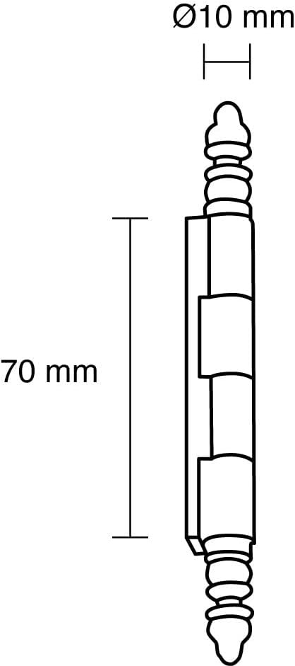 חומרה של Richelieu - BP85170BB - מסורתי - ציר ציר פליז מוצק - 8517 - גימור פליז שרוף