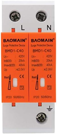 מכשיר מפסק הגנה על מתח Baomain מעצר BMD1-C40 מעצר לבן 40KA 420V